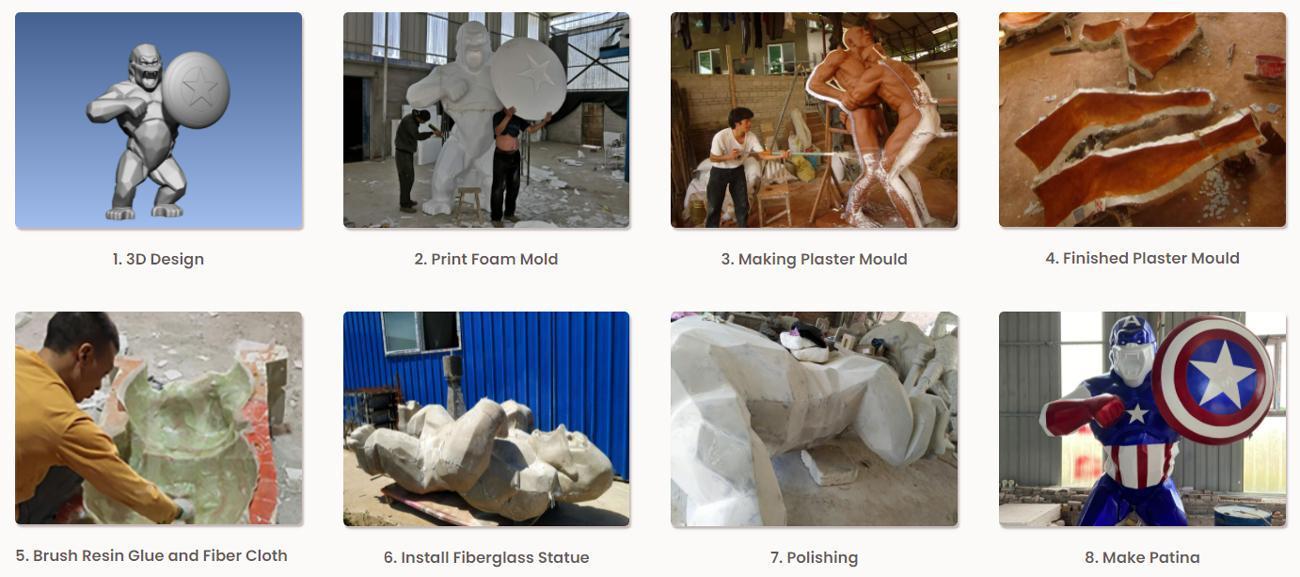 Process-of-Fiberglass-Statue 4. Process of Fiberglass Statue