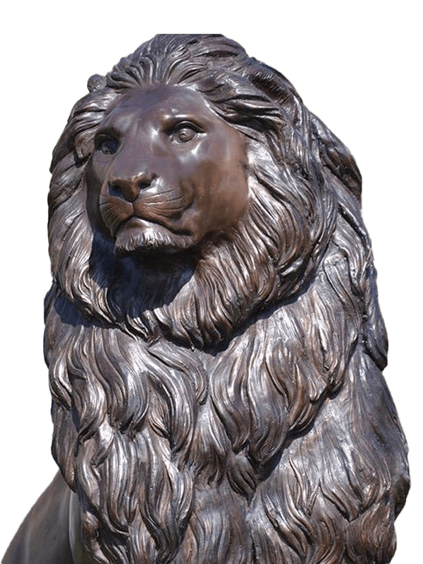 bronze lion statue