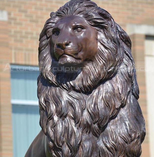 bronze lion statue