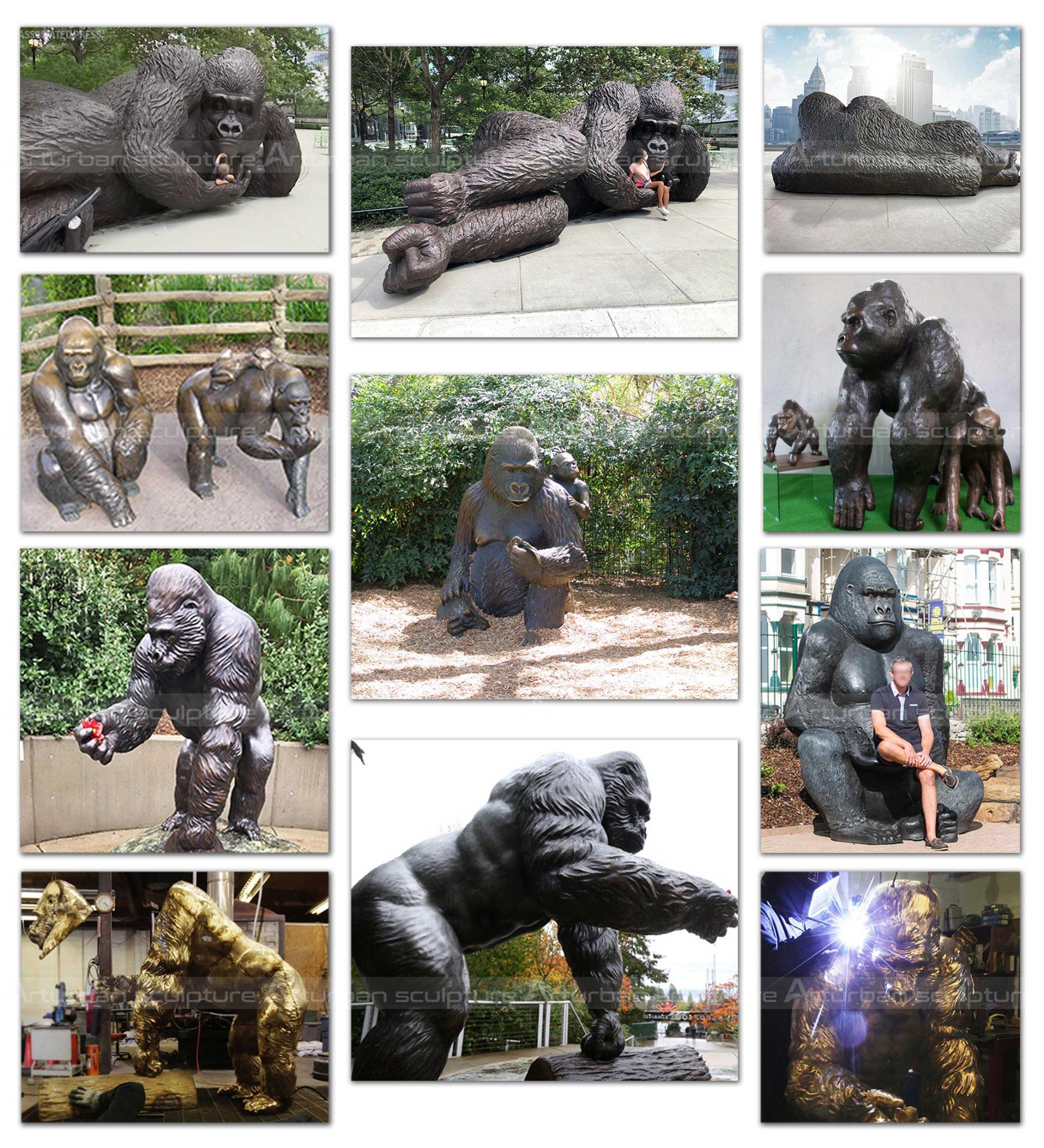 project cases of gorilla statue