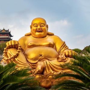 happy buddha statue