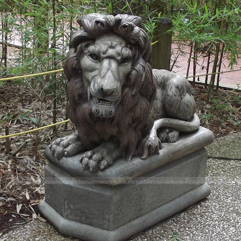 lying lion statue