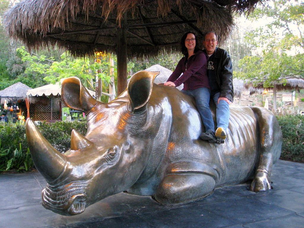 life size rhino sculpture