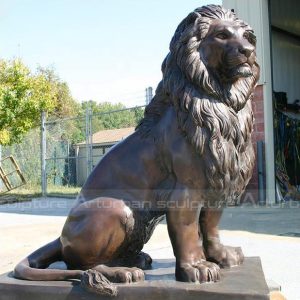 sitting lion statue