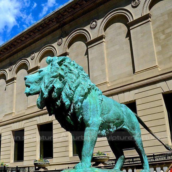 lion bronze statue