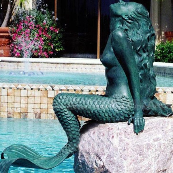 bronze mermaid sculpture