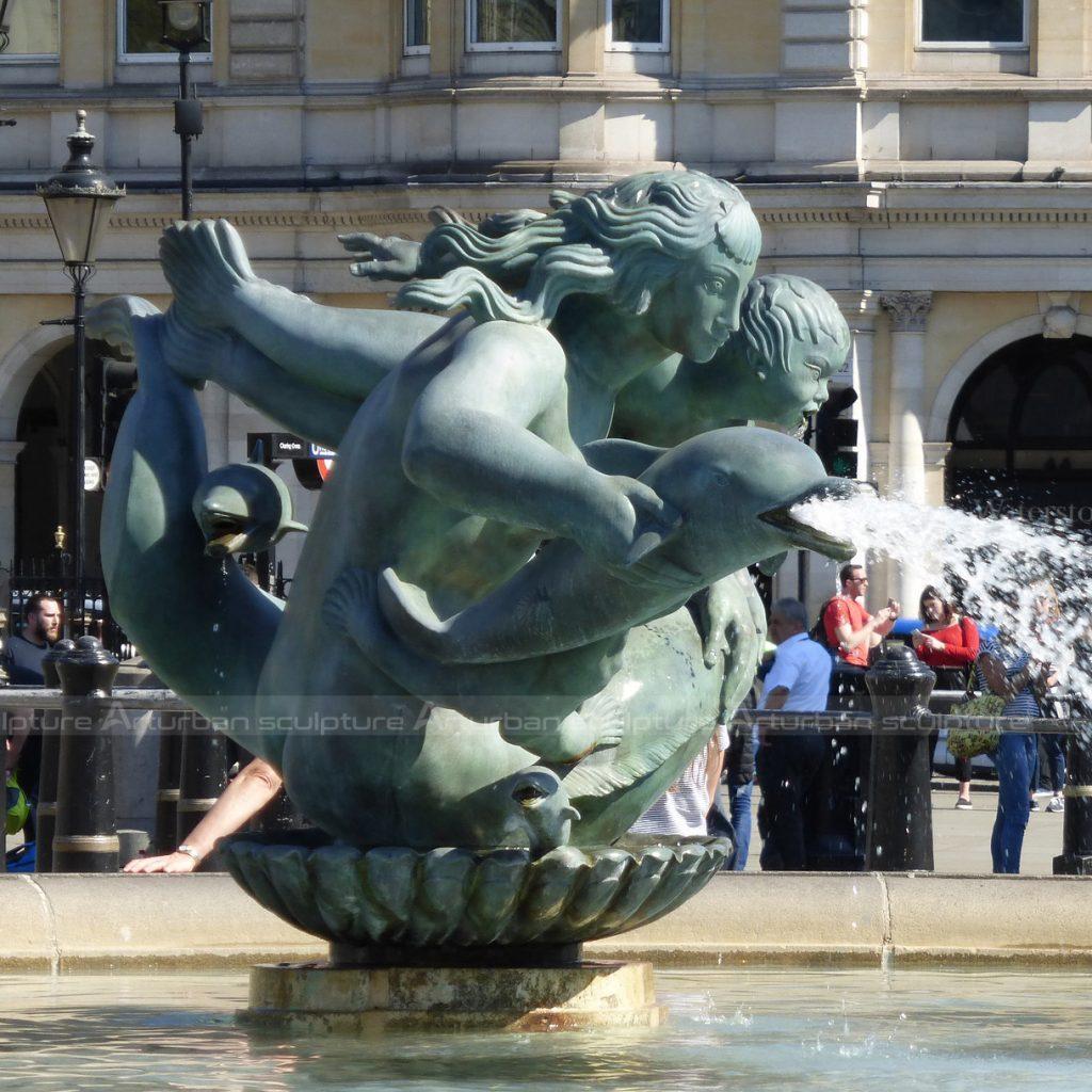 Bronze Mermaid Water Fountain