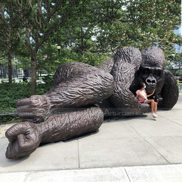 reclining gorilla statue