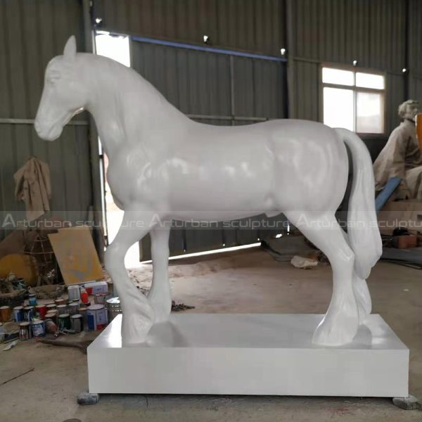 white horse statue