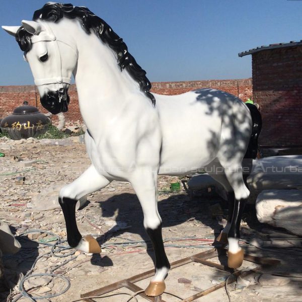 large white horse statue