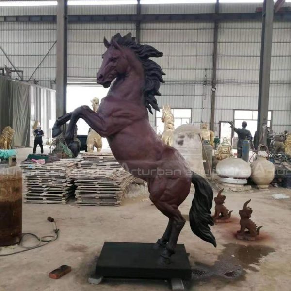 jumping horse sculpture