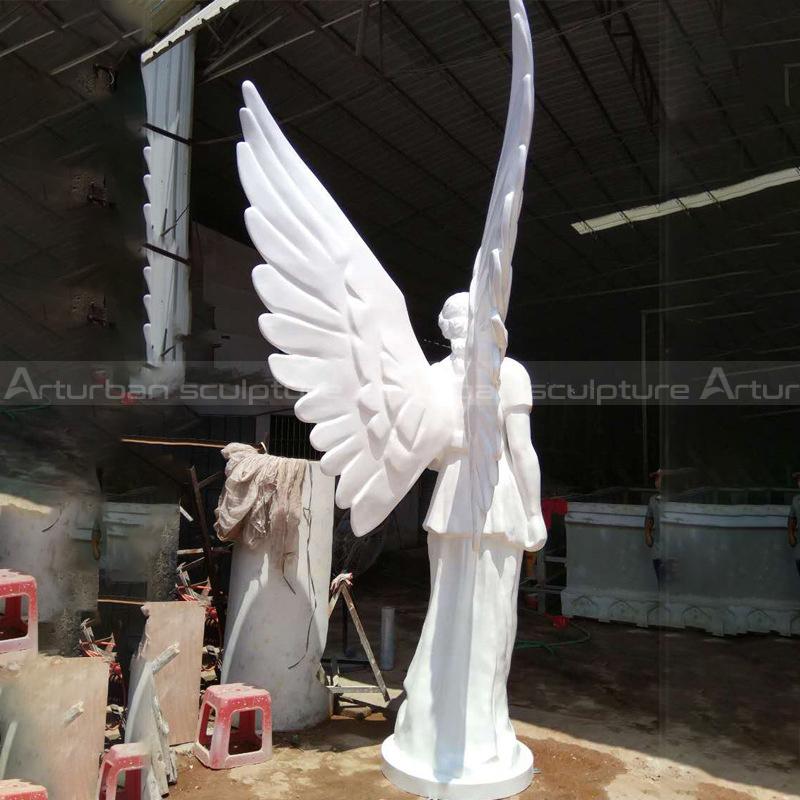 white angel statues