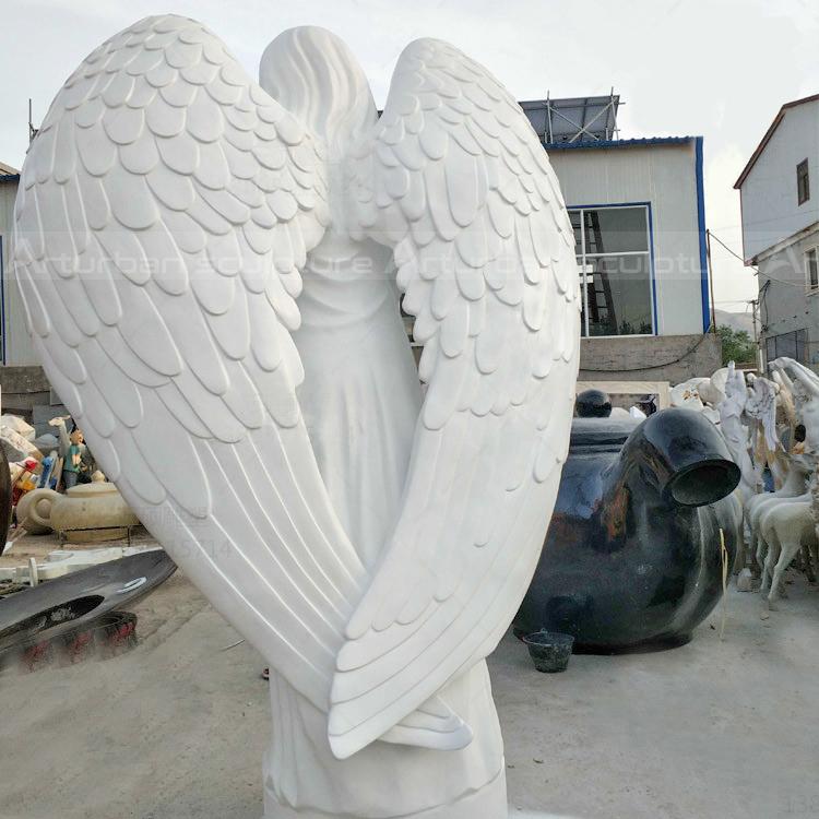 large white angel statue