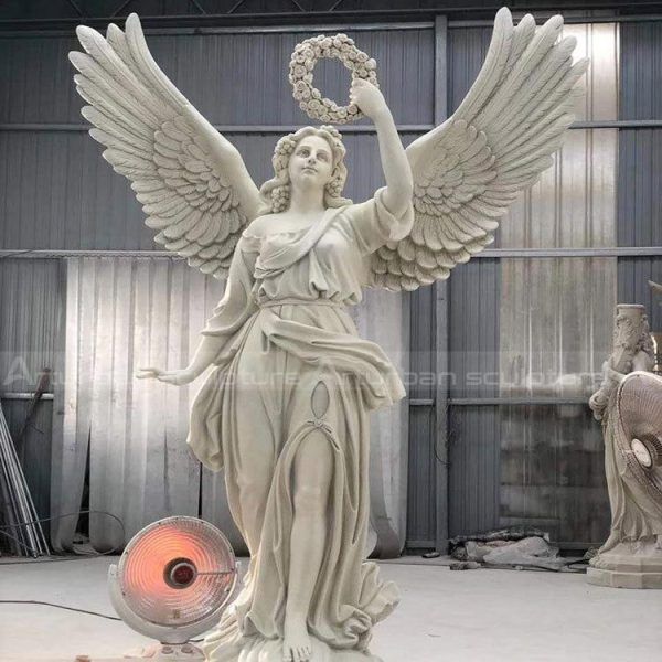 large outdoor stone angel statues