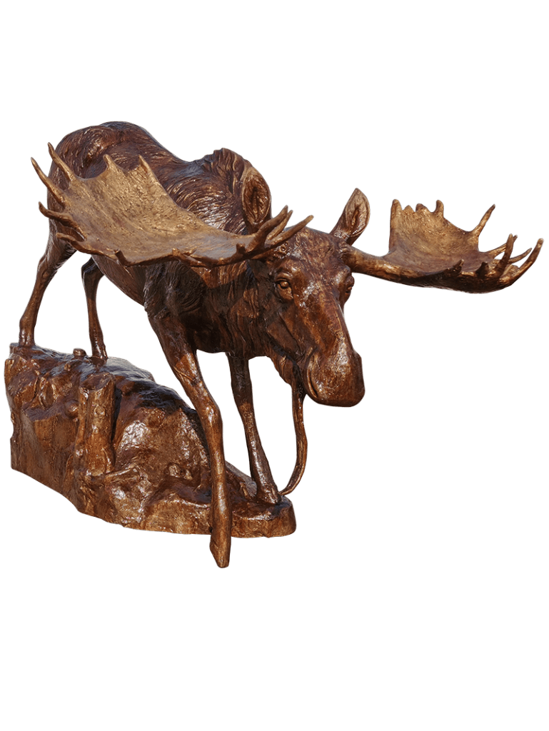 life size moose sculpture