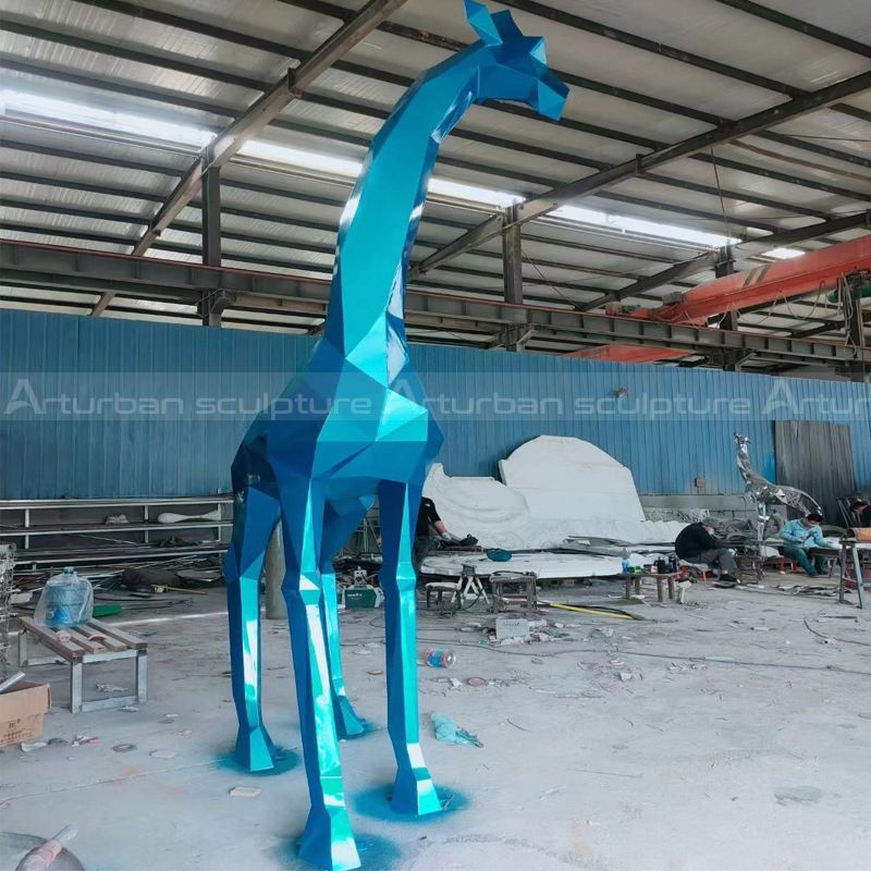 geometric giraffe statue