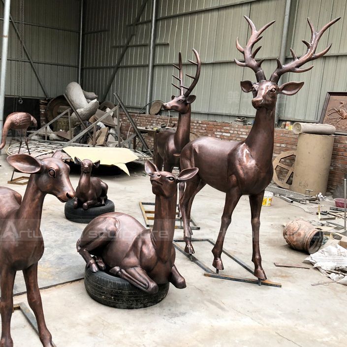 full size outdoor deer statues