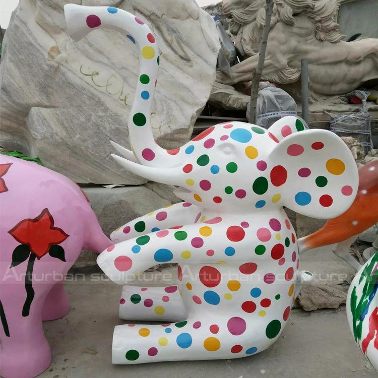 colorful elephant figurines