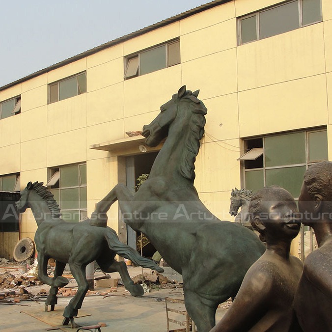 antique bronze horse statue