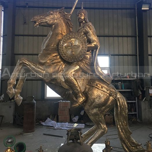 roman warrior on horse statue