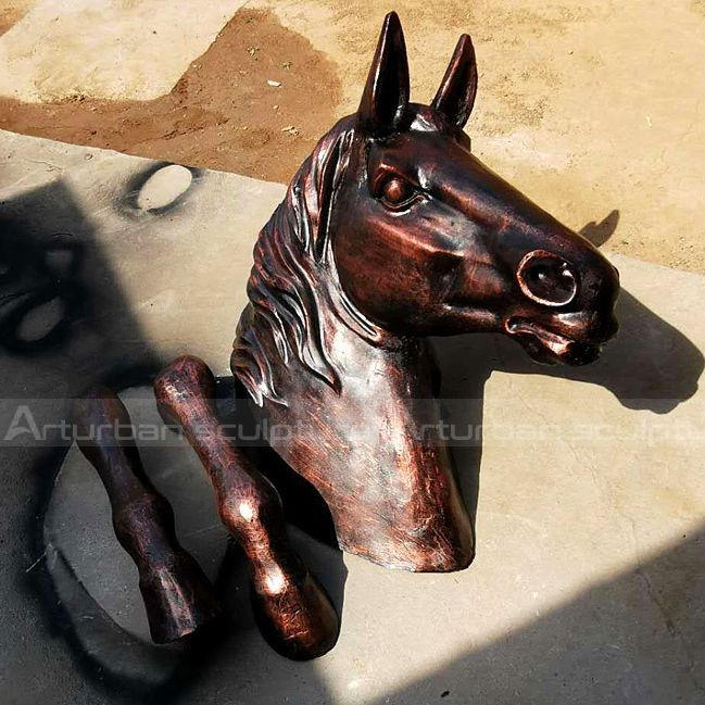 fiberglass horse head statue