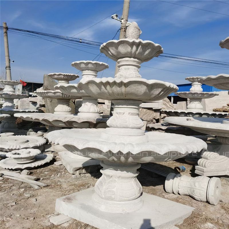 white marble fountain