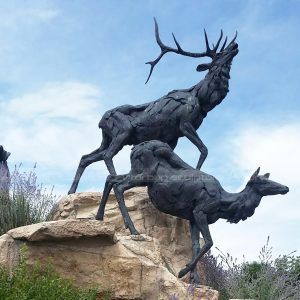 bronze deer statues garden