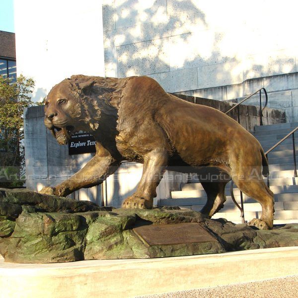 walking lion statue