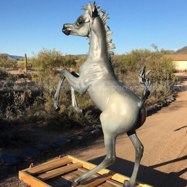 arabian horse bronze sculpture