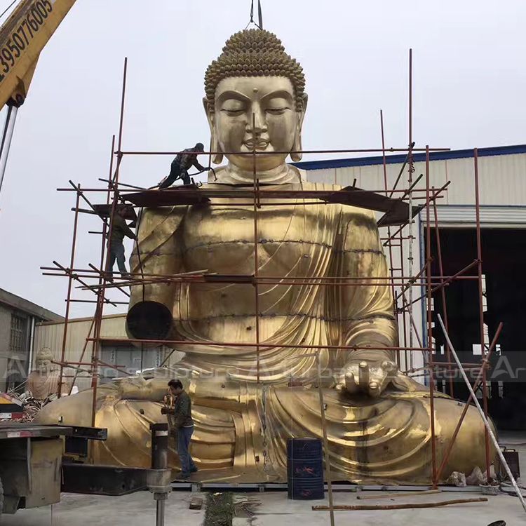 large bronze buddha statue