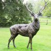 outdoor garden deer statues