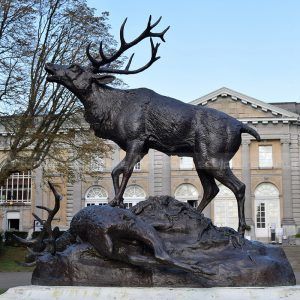 outdoor elk sculpture