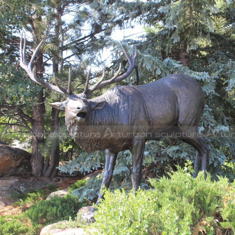large deer garden statues