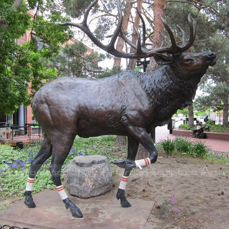 large outdoor deer statues