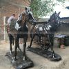 black stallion horse statue