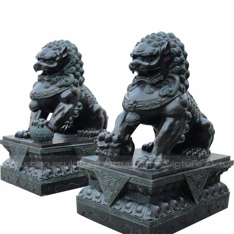 statue de chien lion chinois