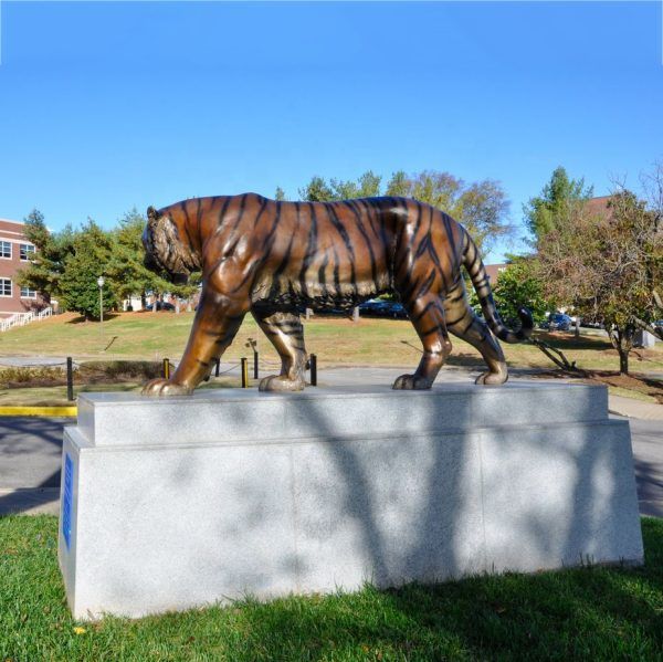 outdoor tiger sculpture