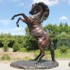 jumping horse statue