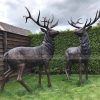 large bronze elk statue