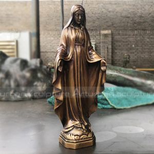 bronze mother mary statue