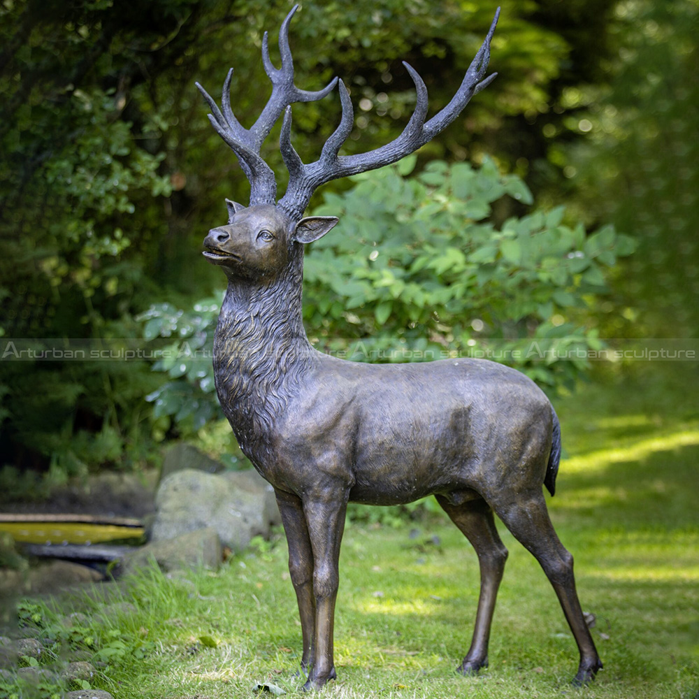 Bronze Deer Sculpture