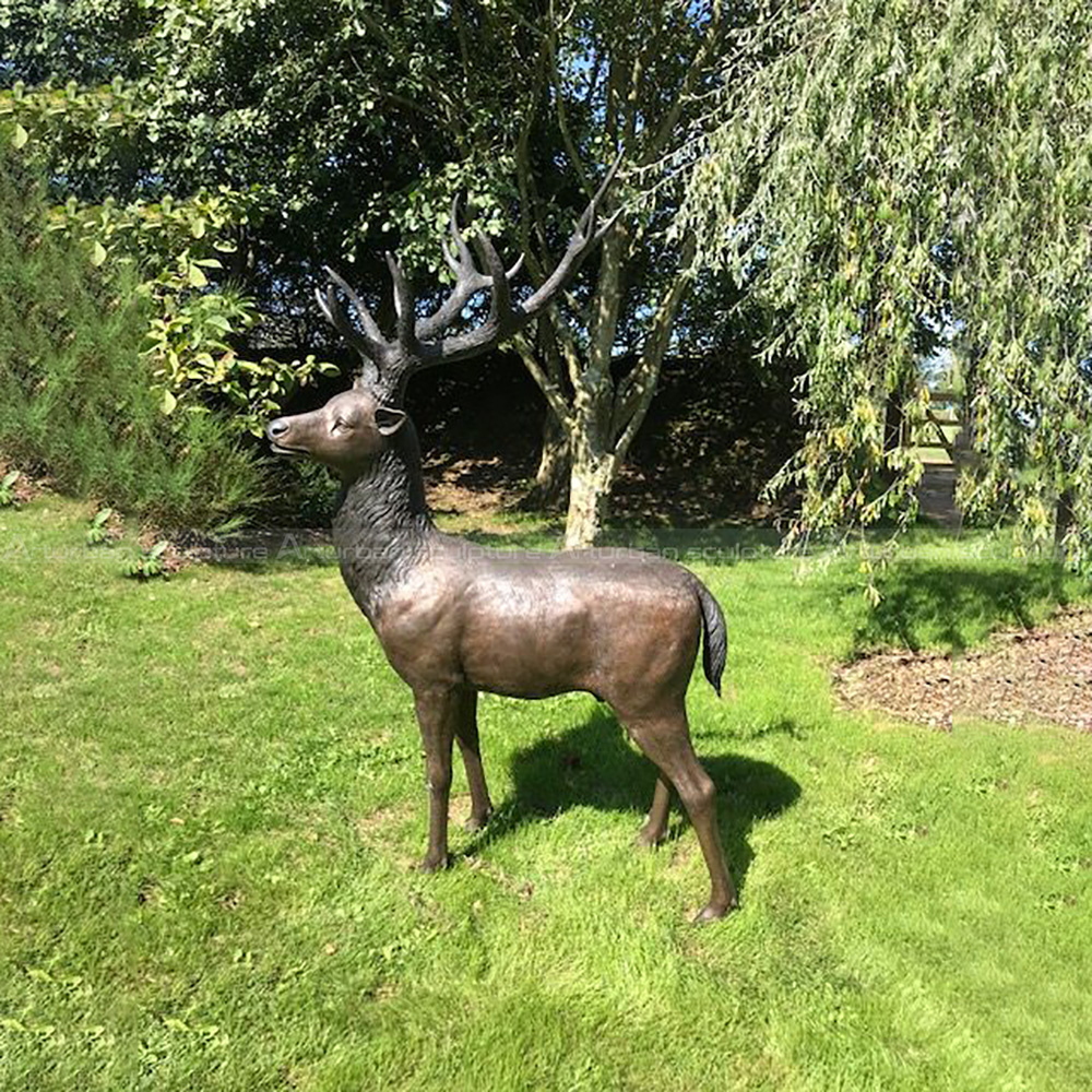 Bronze Deer Sculpture