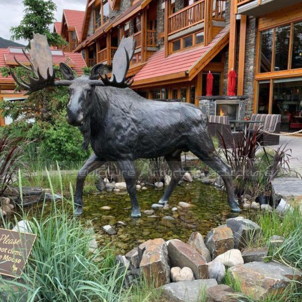 bronze moose sculpture