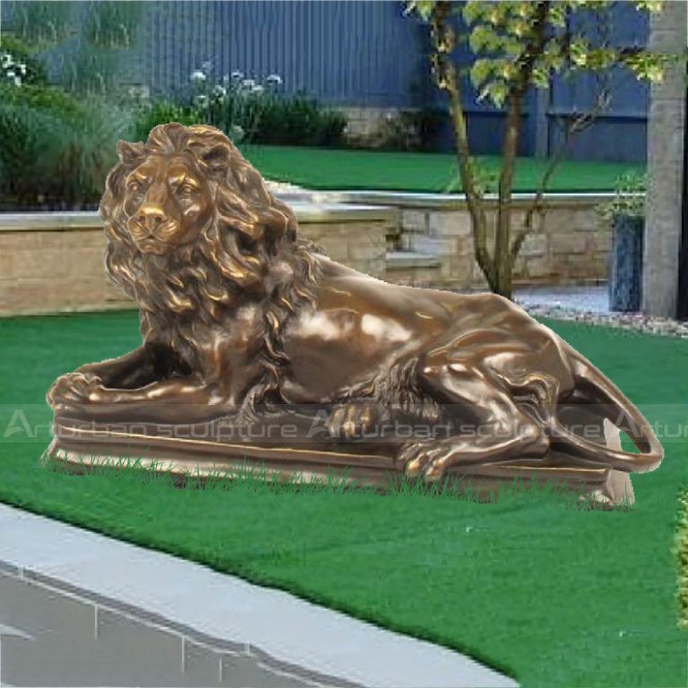Bronze Lion Statues Outdoor