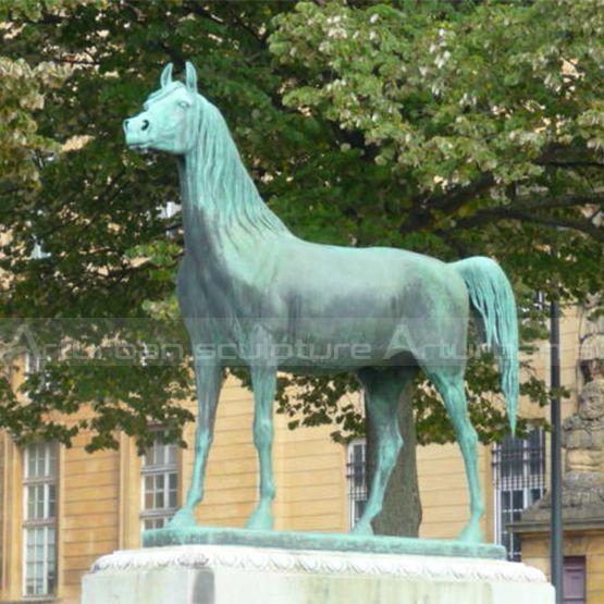 horse life size statue standing