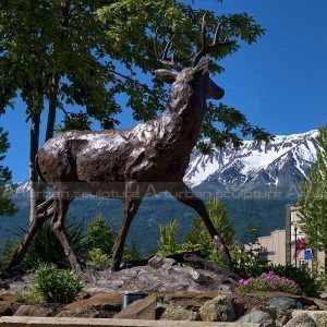 stag garden statue