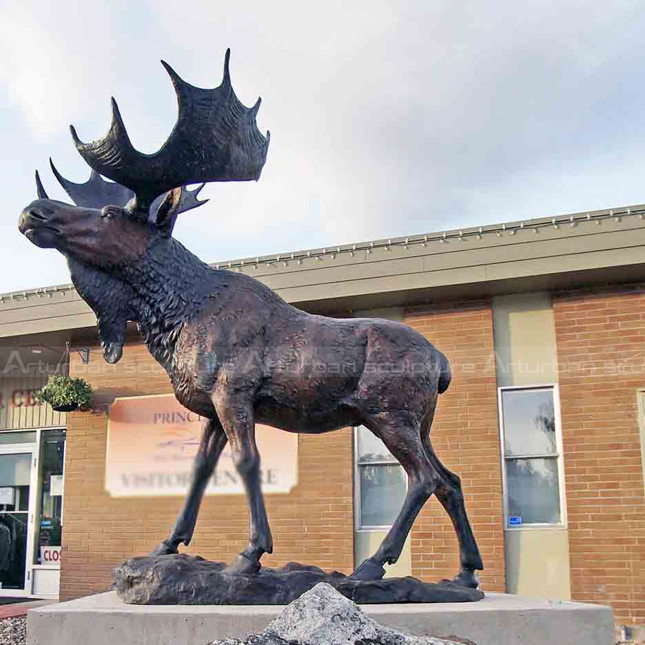 large outdoor moose statue