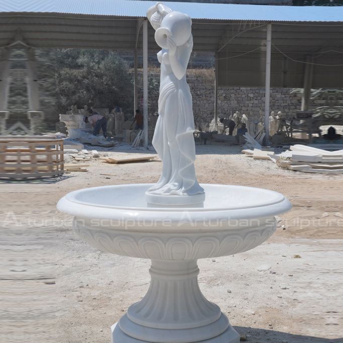 marble lady water fountain