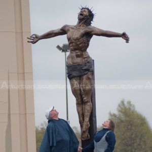 crucified christ statue