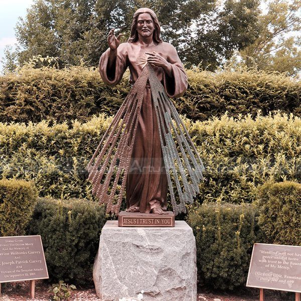 divine mercy outdoor statue